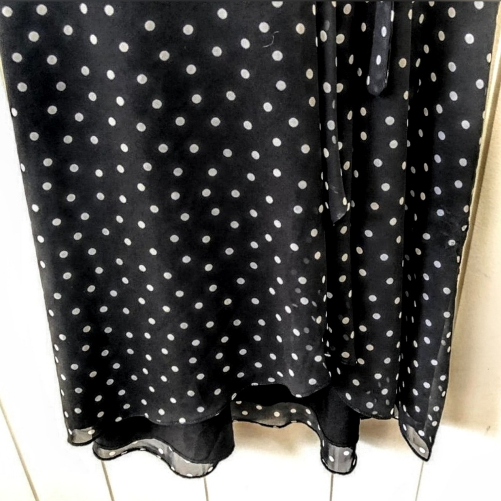 NWT Bar III Assymetrical Black Polka Dot Wrap Dress - Picture 5 of 13